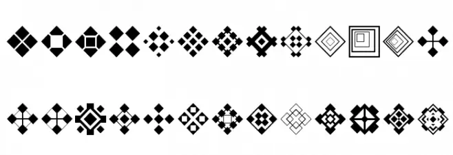 Square Things 2 Schriftart Groß