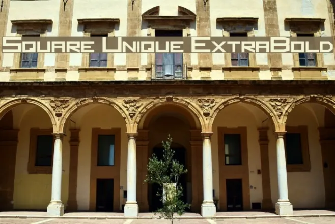 Square Unique ExtraBold Example 1