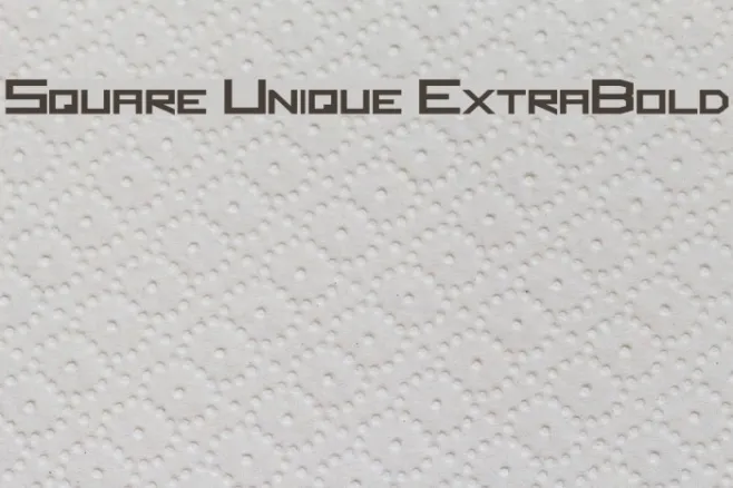 Square Unique ExtraBold Example 2