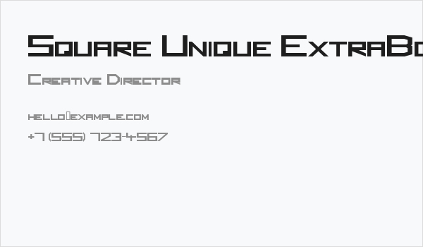 Square Unique ExtraBold Business Card