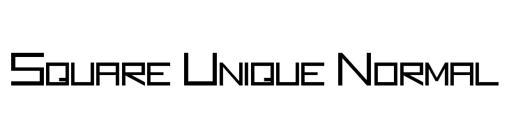 Square Unique Normal Font