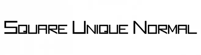 Square Unique Normal  font caratteri gratis