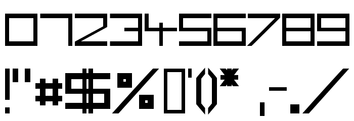 Square Unique Normal Font OTHER CHARS
