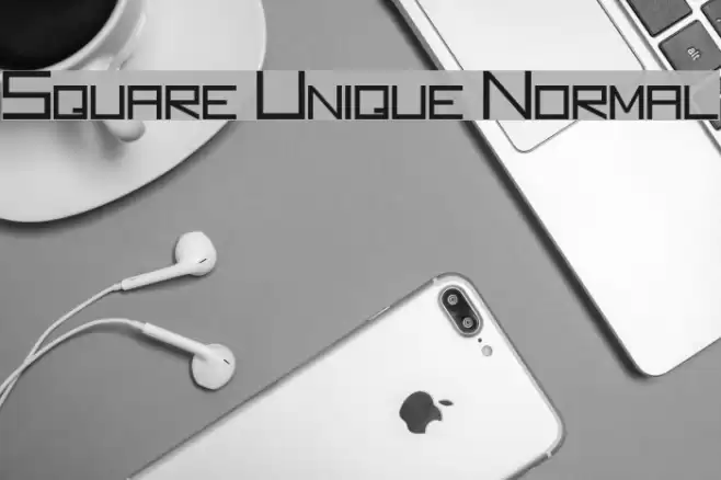 Square Unique Normal フォント examples