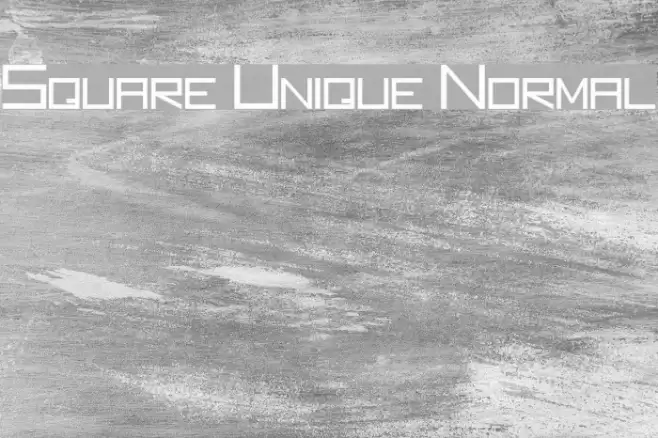 Square Unique Normal フォント examples