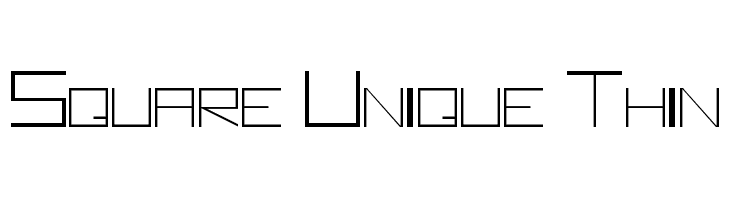 Square Unique Thin Font