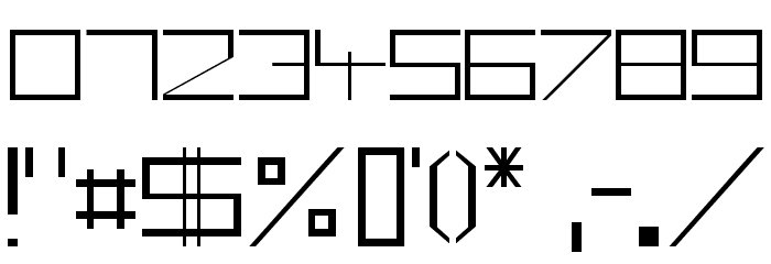 Square Unique Thin Font OTHER CHARS