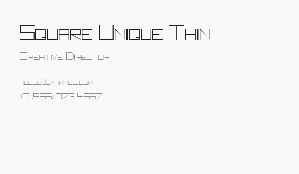 Square Unique Thin Business Card