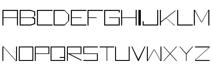 Square Unique Thin Font LOWERCASE
