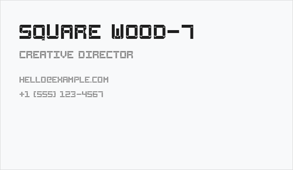 Square Wood-7 Business Card