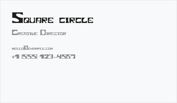 Square circle Business Card