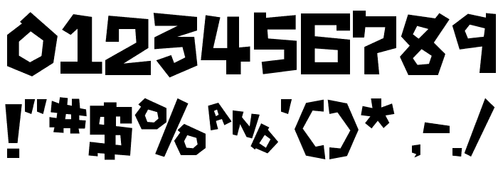 Square rough Font OTHER CHARS