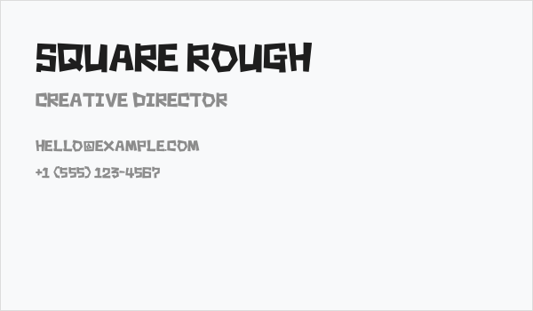 Square rough Business Card