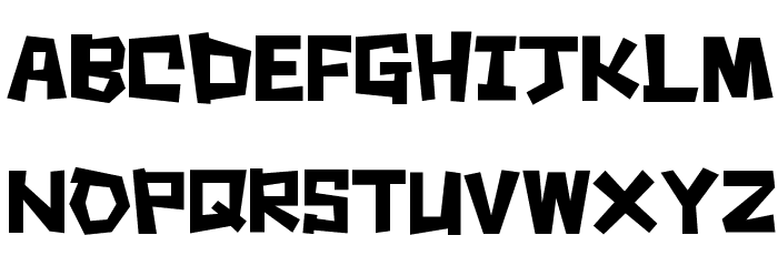 Square rough Font LOWERCASE