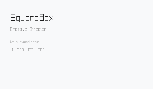 SquareBox Business Card