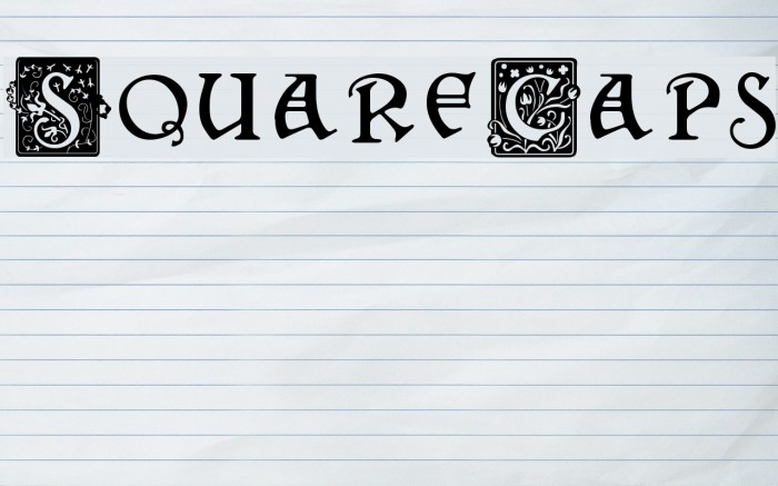 SquareCaps Font examples