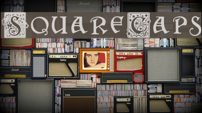 SquareCaps Font examples