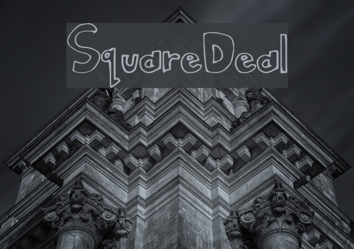 SquareDeal Font examples