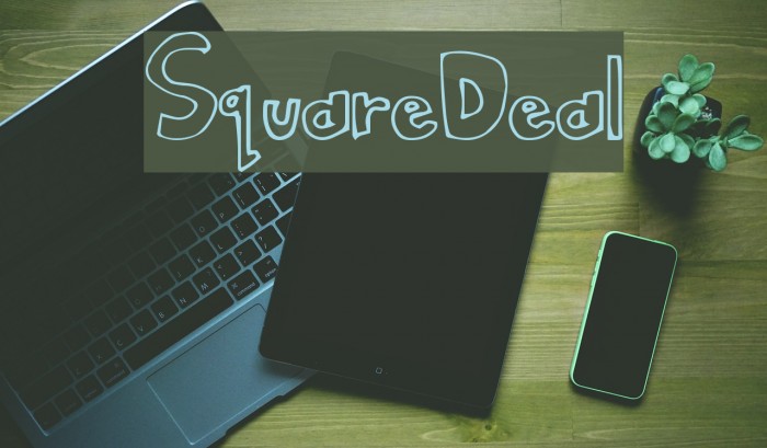 SquareDeal Font examples