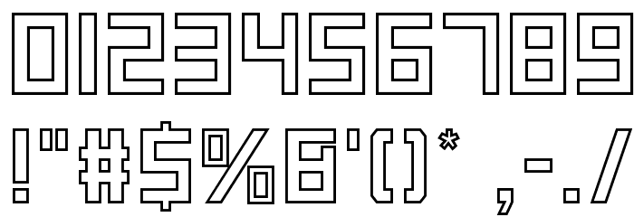 SquareFont Outline Font OTHER CHARS