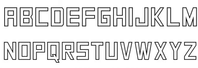 SquareFont Outline Шрифта ВЕРХНИЙ