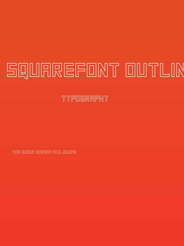 SquareFont Outline Poster