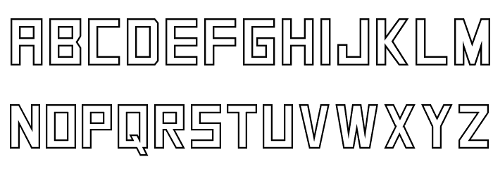 SquareFont Outline Font LOWERCASE