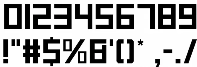 SquareFont Font OTHER CHARS