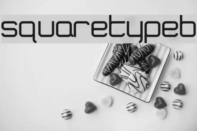 SquareTypeB Font examples