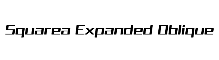 Squarea Expanded Oblique  font caratteri gratis