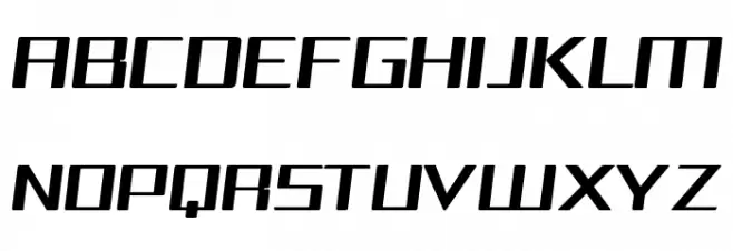 Squarea Expanded Oblique 字体 大写