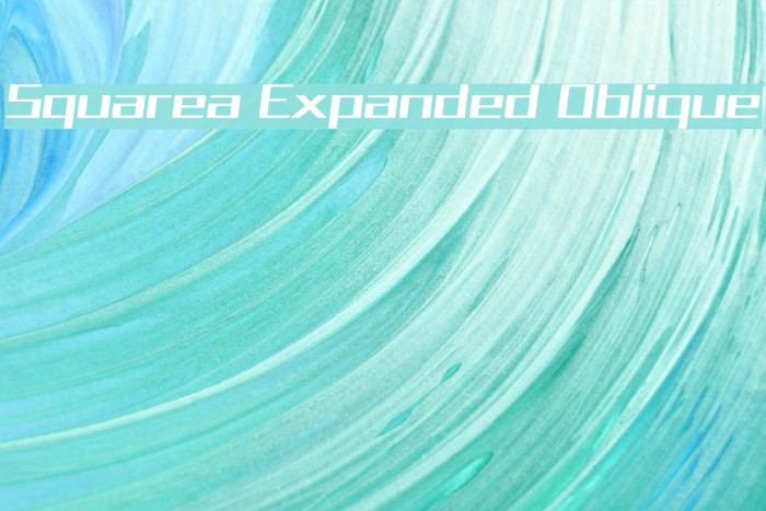 Squarea Expanded Oblique Font examples