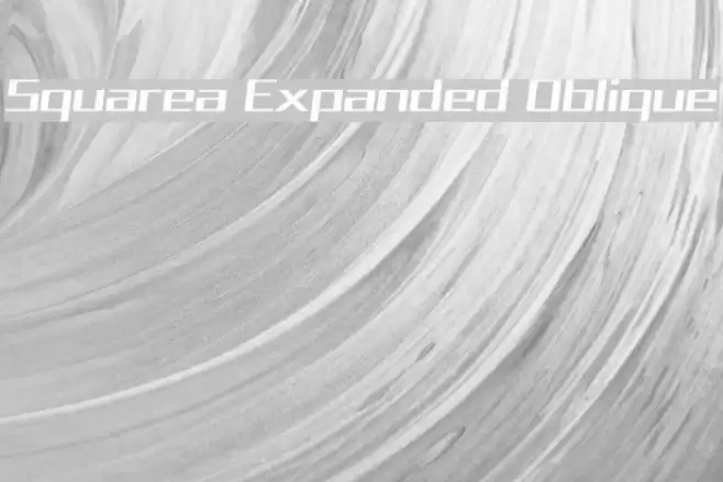 Squarea Expanded Oblique Font examples