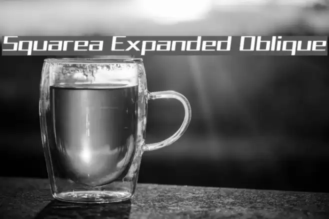 Squarea Expanded Oblique Font examples