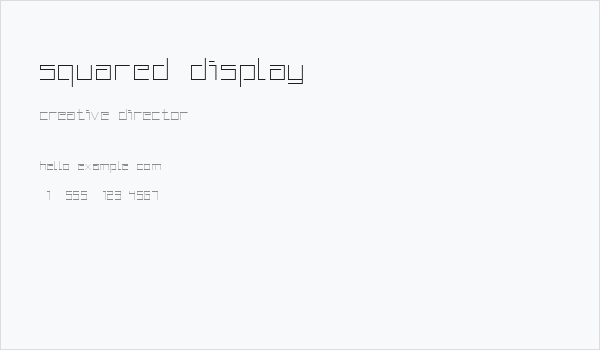 Squared Display Business Card