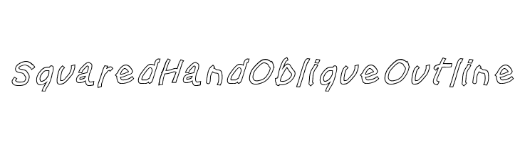 Squared Hand Oblique Outline  font caratteri gratis
