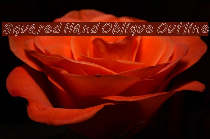Squared Hand Oblique Outline Font examples