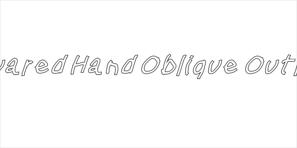 Squared Hand Oblique Outline Logo