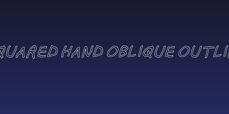 Squared Hand Oblique Outline Social Header