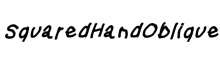 Squared Hand Oblique Font