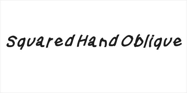 Squared Hand Oblique Logo