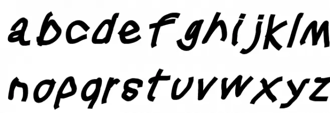 Squared Hand Oblique Font Litere mici