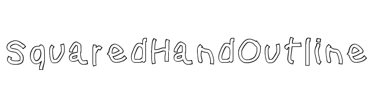 Squared Hand Outline  नि: शुल्क फ़ॉन्ट्स डाउनलोड