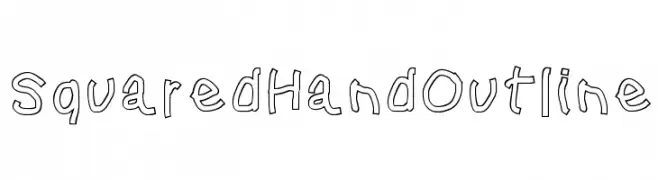 Squared Hand Outline  Fuentes Gratis Descargar