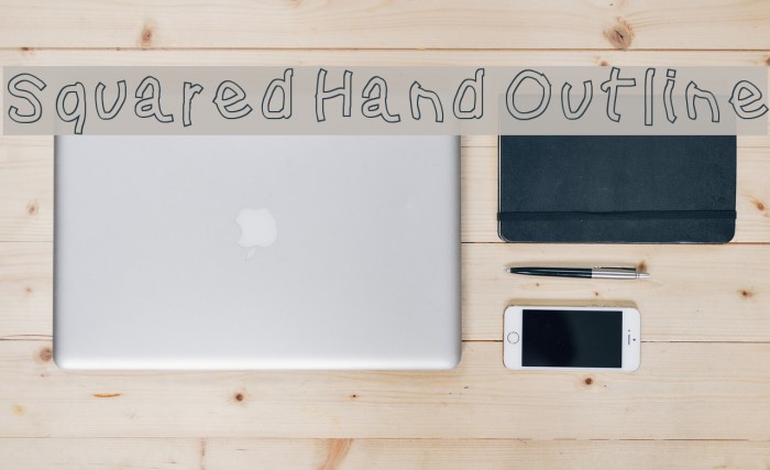 Squared Hand Outline Example 2