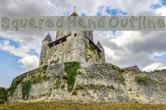 Squared Hand Outline Example 3