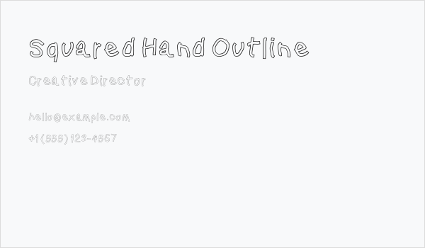 Squared Hand Outline Business Card