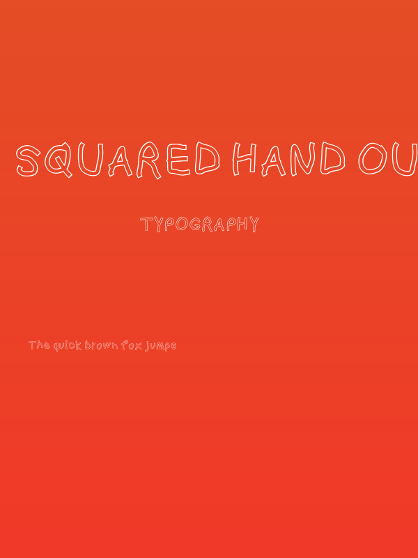 Squared Hand Outline Poster