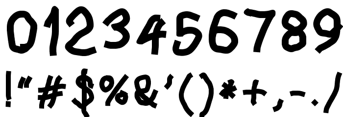 Squared Hand Font OTHER CHARS