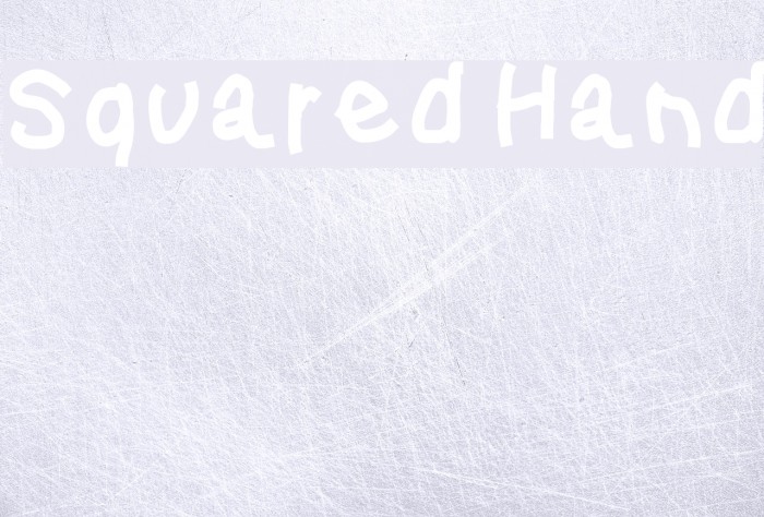 Squared Hand Font examples